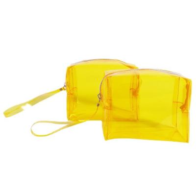 China Embossed Transparent PVC TPU Cosmetic Storage Bag Wash Case Travel Packaging for sale