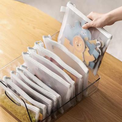 China A4 TRANSPARENT PAPER BAG NYLON NET TEST PAPER HOMEWORK THICKENED TEXTBOOK STORAGE BAG PEN BAG STUDENT SUPPLIES for sale