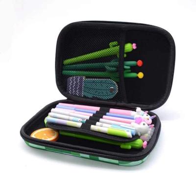 China Pu Leather PVC EVA Pencil Case 1800D Polyeste Hard Case Pencil Pouch for sale