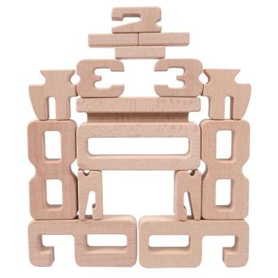 China Eco-friendly Wooden 3D Building Blocks Creative Art Gift Home Ornament Decoration Solid Wood Kids Toys DIY wooden toy for sale
