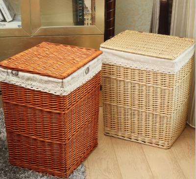 China Rattan Wicker Willow Baby Toys Dirty Clothes Storage Laundry Basket ECO Friendly Fashion Baskets Decorations Furniture for sale