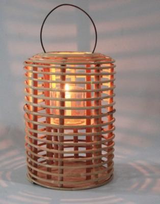 China Hot Sale Led Lantern Indoor And Outdoor Decoration Natural Handmade Rattan Weave Candle Holder for sale