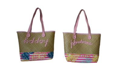 China ECO Friendly Fashion Summer Tote Handbag Bohemian Handmade Bali Bags Straw Beach Bag Cotton Canvas Shopping Bags for sale