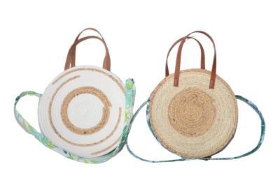 China ECO Friendly Fashion Summer Tote Handbag Bohemian Handmade Bali Bags Straw Beach Bag Cotton Canvas Shopping Bags for sale
