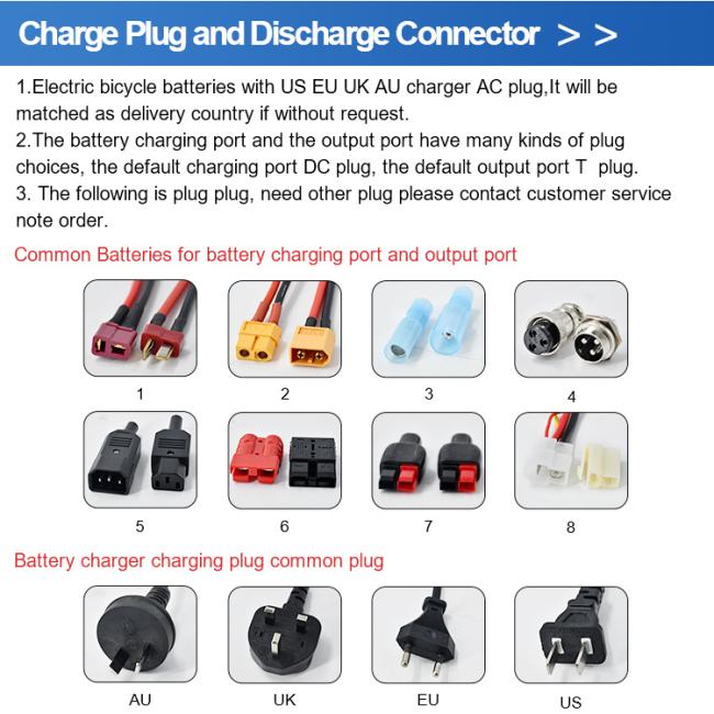 36V 48V 52V Electric Bicycle Battery Lithium Ion E-Bike Battery Pack