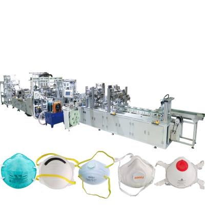 China FFP2 Facial Mask Making Machine 21KW Cup Mask Production Line for sale