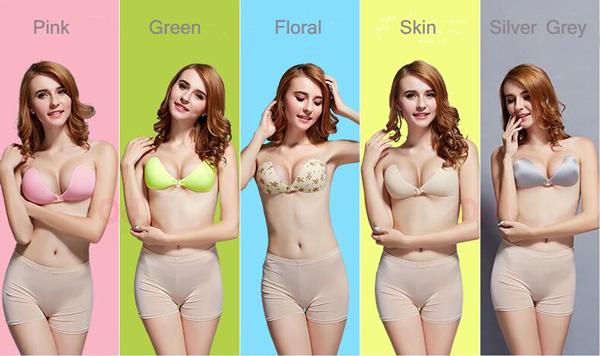 Women push up strapless waterproof adhesive bra wholesaler