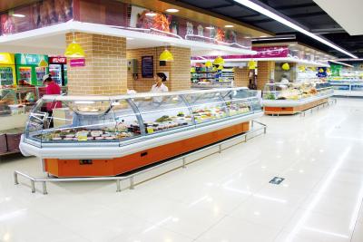 China Energy Efficient Countertop Refrigerated Display Case Merchandizer For Sausage And Dairy for sale
