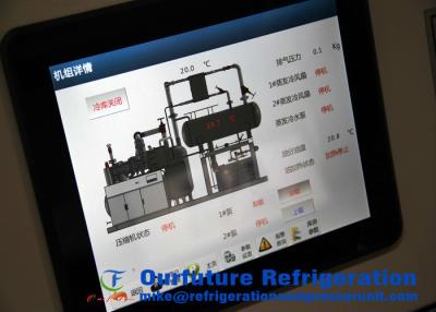 China Sistema de refrigeración del CO2 del Nh3 de VFD para el sitio centígrado del congelador -55 en venta