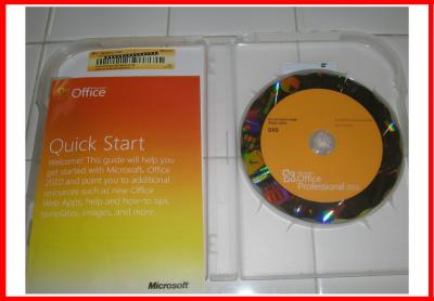 China O profissional de microsoft 2010 do código chave de Microsoft Office mais o retailbox de DVD ativou em linha à venda