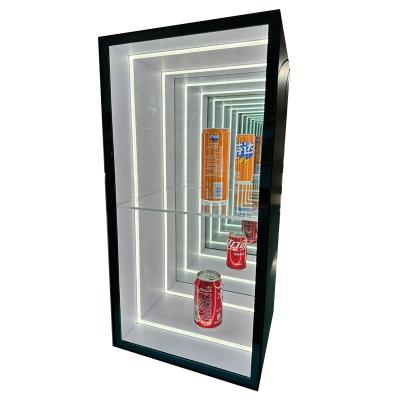 China Customized Size Infinite Magic Mirror Display Cabinet for Commercial Store Decoration for sale
