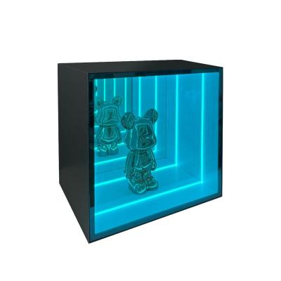 China Indoor Outdoor Hanging wall led color change light decorative abyss infinity mirror display mirror cabinet for sale