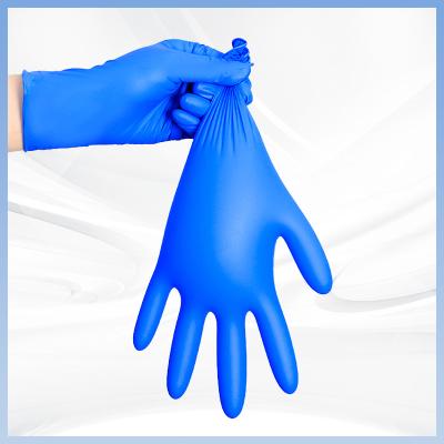 China CE FDA Navy Blue Dental Exam Gloves Nitrile Gloves Food Safe for sale