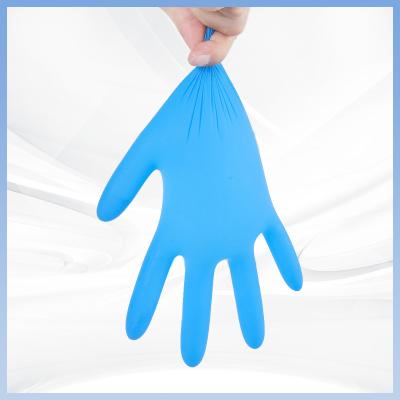 China Blue Powder Free Dental Exam Gloves Industrial Automotive Heavy Duty Nitrile Gloves for sale