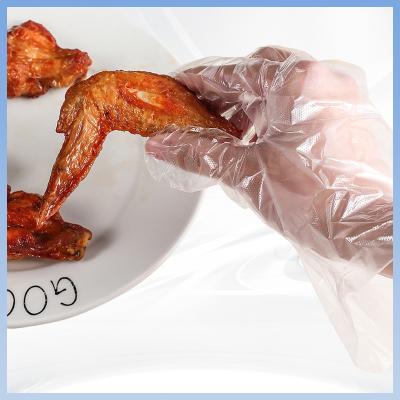 China PE Clear Plastic Disposable Gloves Food Service 0.01-0.025mm for sale