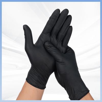 China Anti Puncture Disposable PVC Gloves Easy Animal Handling Black Color for sale