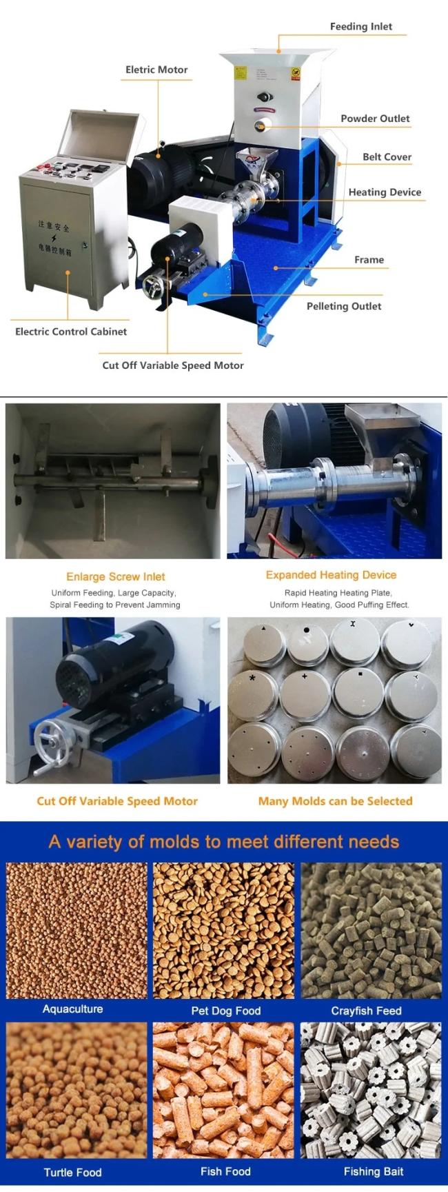Fish Food Production Line/ Catfish Feed Extruder Application Complete Fish Food Pellet Making Machine