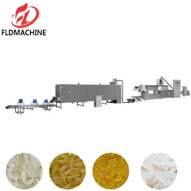 Fortified Rice Puffed Extruding Machine Artificial Rice Processing Line