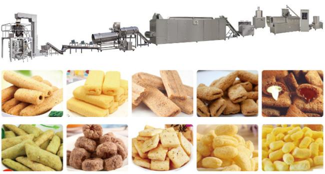 Automatic Cheese Balls Snacks Cheetos Extruder Making Machine Kurkure Processing Line