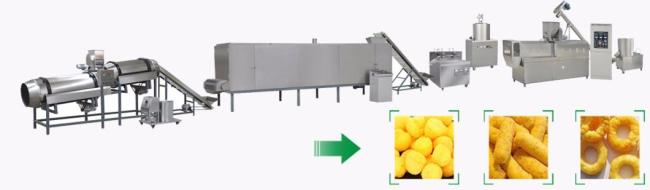 Small Puffed Corn Curl Snack Cheetos Kurkure Extruder Machine for Sale