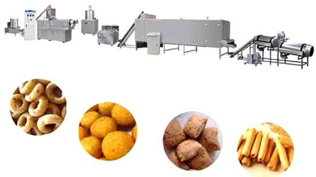 Puffed Corn Snacks Machine Puff Food Extruder Rice Production Line