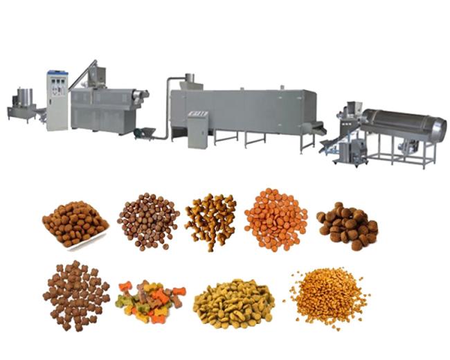 Automatic Dog and Cat Food Extruder Pet Feed Making Machine Line