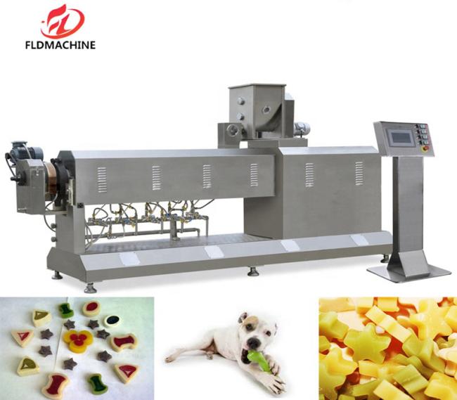 Fully Automatic Single or Double Color Dog Pet Treats Chews Snack Food Machine Extruder Production Line