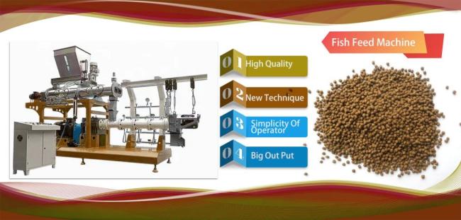 China Double Screw Extruder Floating Fish Feed Animal Feed Pellet Production Line Fish Feed Machine