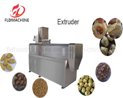 China Automatic Textured Vegetable Soy Bean Meat Protein Soya Chunk Nugget Extruder Machine Manufacturer for sale