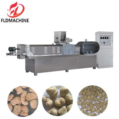 China Vegetarian Soya Protein Chunks Extruder for Artificial Meat Making and Container Loading for sale