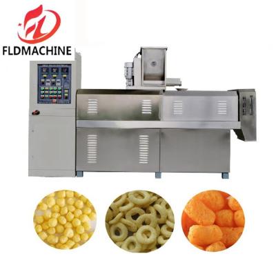 China Fried Corn Cheetos Snack Extruder Twin Screw Loading Container 20 or 40 Container for sale