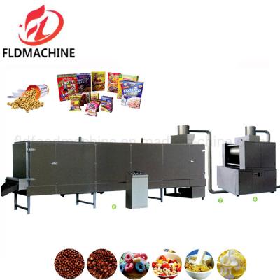 China ABB/ Delta Inverter Corn Flakes Process Breakfast Cereal Line for Big Production for sale