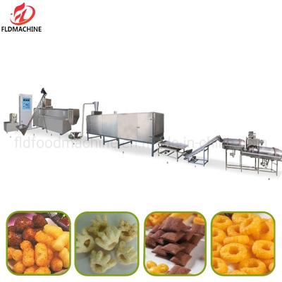 China Automatic Rice Food Snacks Corn Puff Snacks Double Screw Extruder for sale