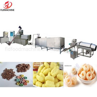 China 200-250kg/H Capacity Customized Snack Extruder Production Line for Corn Puff Food for sale