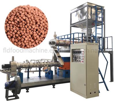 China High Quality Pet Animal Feed Pellet Production Line Fish Food Extrusion Automatic Making Machine for sale