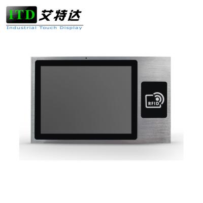 China PC plana montada en la pared toda del panel táctil 64G en una con el RFID y la cámara en venta
