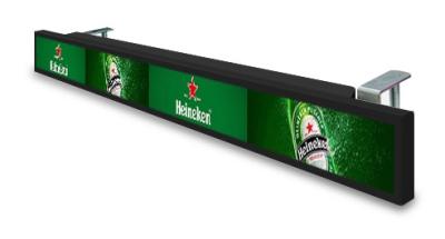 China Ultra Thin Bar Stretched Monitor Display 34 Inch Retail Store Video Shelf Mounted for sale