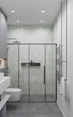 China Armário de banho branco e cinza personalizado com armário lateral alto Design de casa inteira à venda