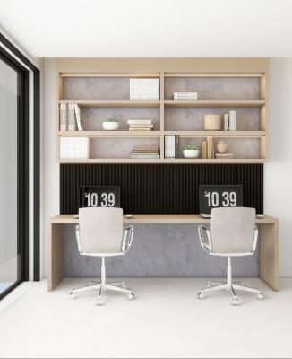China Estante de escritorio de diseño de escritorio de diseño de escritorio a medida Estante de libros blanco y negro en venta