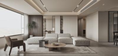 Chine Design de maison entière crémeuse contemporaine Béige meubles de maison design d'armoire de cuisine à vendre