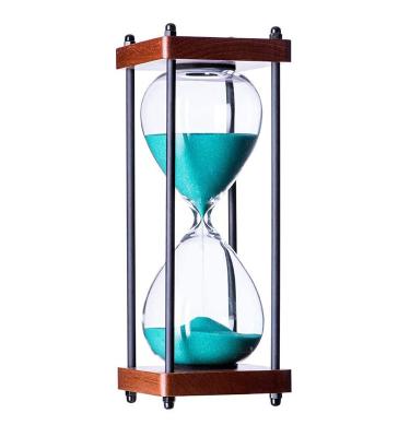 China 120 240 Minute Wooden Hourglass 1 Hour Sand Timer Hourglass for Decorative for sale