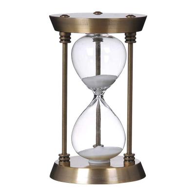China Home Decor Large Brass Hourglass Luxury Sand Timer For Souvenir for sale
