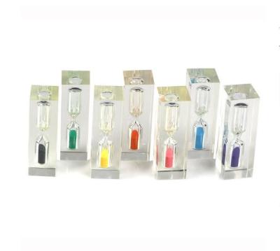 China Christmas Acrylic Hourglass one Minute Three Minute Hourglass Sand Timer for sale