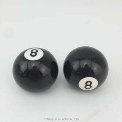China Black Billiard Car Gear Shift Knob 8 Ball Logo Print Acrylic Material for sale
