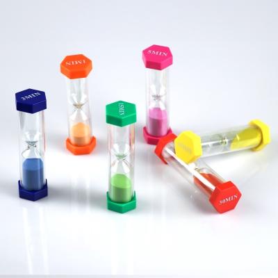 China Blown Plastic Hourglass 30 Seconds 2 Minute Sand Timer for sale
