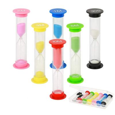 China Mini Plastic Hourglass one Minute Two Minute Hourglass Sand Timer for sale