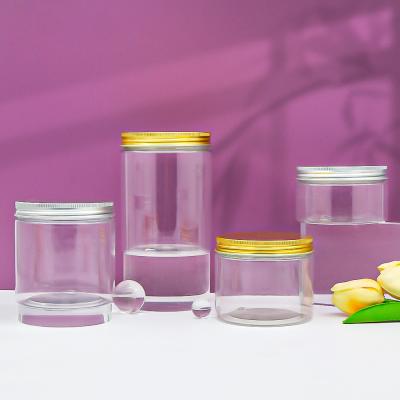 China Transparent PET Wide Mouth Plastic Jar 100ml Cosmetic Empty Containers for sale