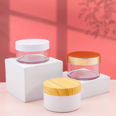 China Biodegradable Plastic PET Jar Empty Airless Cream Jar Vacuum Bottle for sale