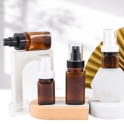 China Dust Cover Plastic Pump Spray Bottles Amber Screen Printing Surface Handling for sale