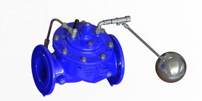 China Modulating Flanged Red Blue FBE Coated Float Control Valve for sale